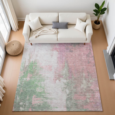 Tapis abstrait lavable à la machine Premium