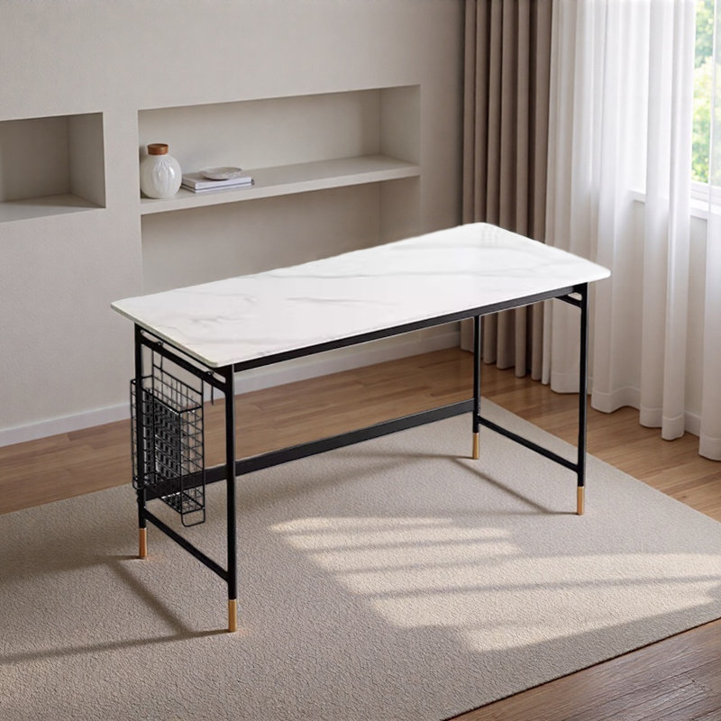 Bureau d'ordinateur Modern, H 29,52 po x l 51,18 po x P 27,55 po, Gris / Blanc