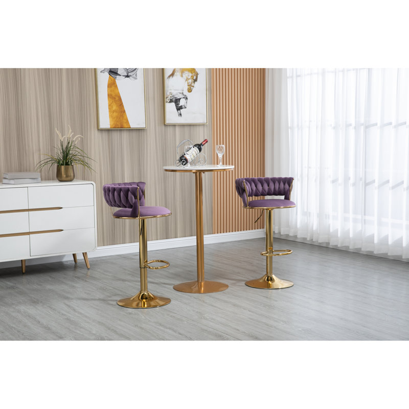 Esthétique moderne en polyester réglable pour tabourets de bar réglables pour la cuisine et la salle à manger