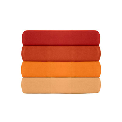 Elegant Orange Quilt Cover, 94.5 x 86.6 inches | 100% Cotton Ranforce, 155 Thread Count | Button Closure, Machine Washable at 86°F | Soft, Durable, for Cozy Bedrooms & Stylish Decor