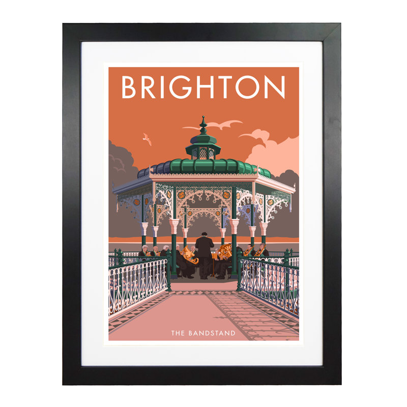 Brighton 1 by Stephen Millership - Print, Black, 43.5cm H x 33.5cm W x 2.2cm D