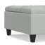 Repose-pieds carré en tissu d'aspect lin avec rangement caché Harrison-1165580388