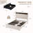 Upholstered Platform Bed Frame with Charging Station, 4 Drawers & LED Lights – Heavy Duty, No Box Spring Needed-118160845