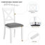 Ensemble de 4 chaises de salle à manger avec dossier en forme de X