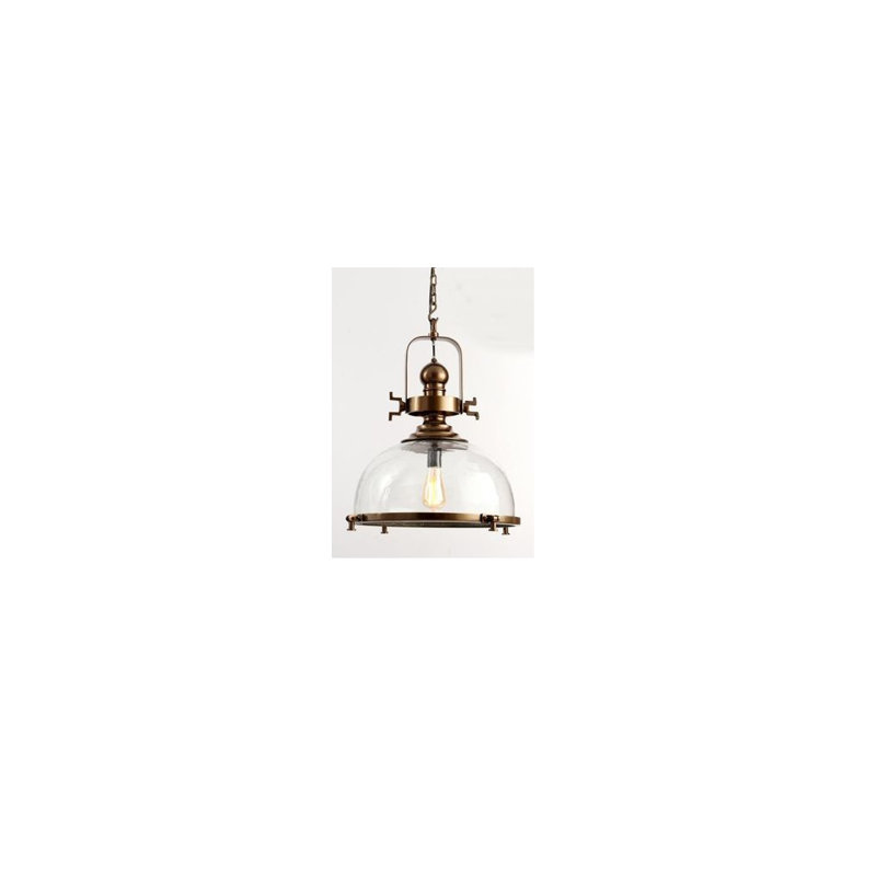Kiersten 1 - Light Dome Pendant, Antique Brass
