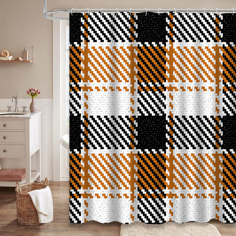 Rideau de douche avec 12 crochets Lumberjack, L 72 po x l 84 po