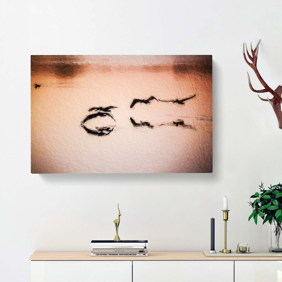 A Flock of Pelicans - Wrapped Canvas
