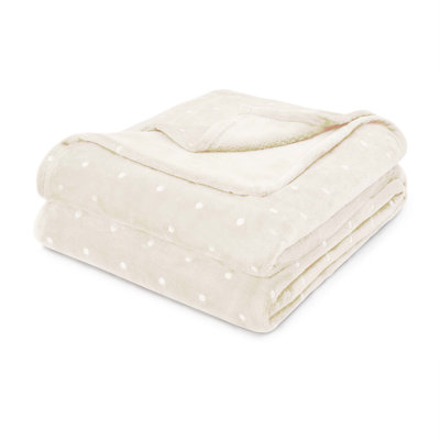 Superior Metallic Polka Dot Ultra-Plush 100% Polyester Fleece Blanket