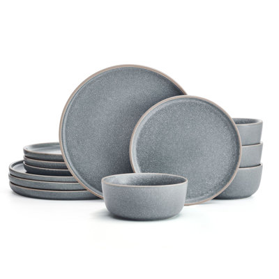 Pfaltzgraff Victoria 12-piece Stoneware Dinnerware Set, Service For 4 In Blue
