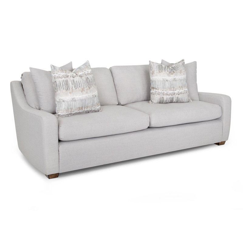 Canapé Franchell, Mélange de polyester gris clair