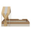 Lit simple tapissier avec rideaux