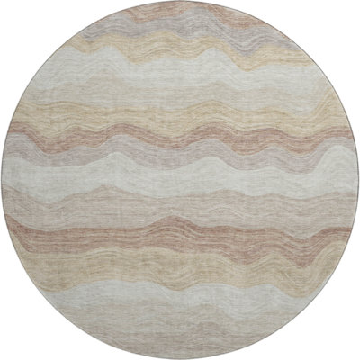 Premium Machine Washable Mayfield AMF2397 Striped Rug