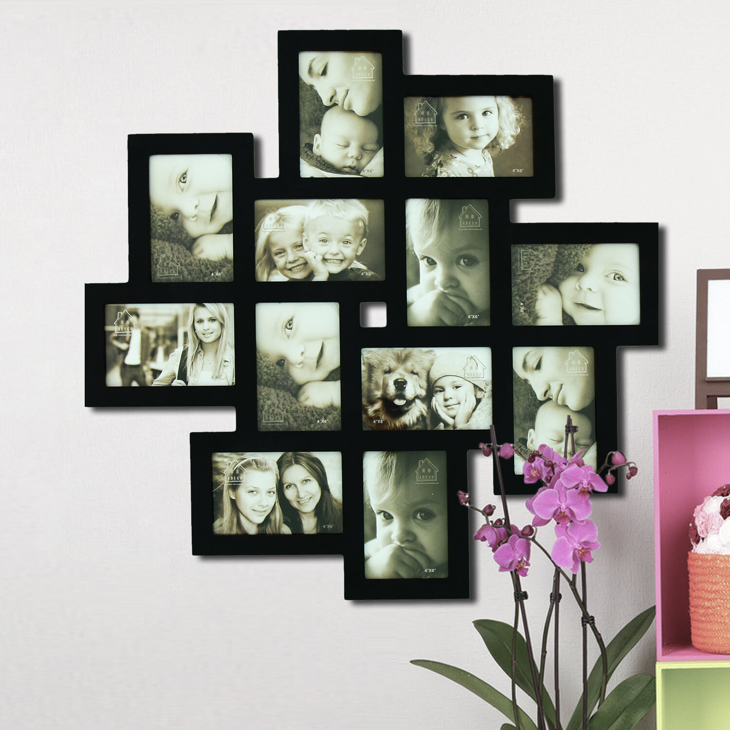 Red Barrel Studio® Bryleigh 12 Slot Wood Collage Picture Frame ...