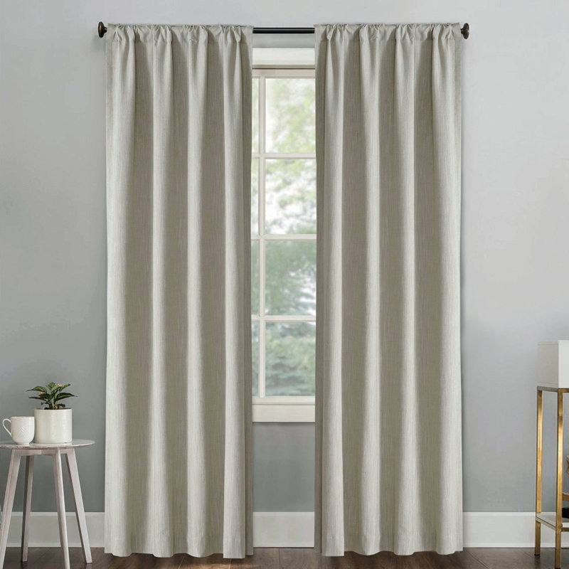 Bedford Solid Rod Pocket Curtain Panels, 38" W x 84" L