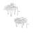 Retro Walnut Solid Manufactured Wood Round Coffee Table Sets