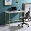 Bureau d'écriture doré avec ports USB-1959350163