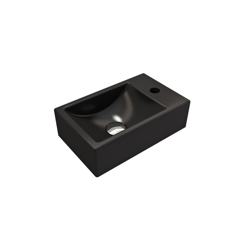 Milano 14.57'' L Bathroom Sink, Matte Black
