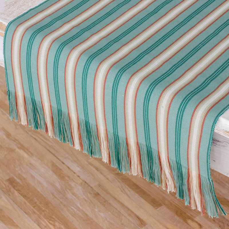 Adrien Striped 100% Cotton Table Runner