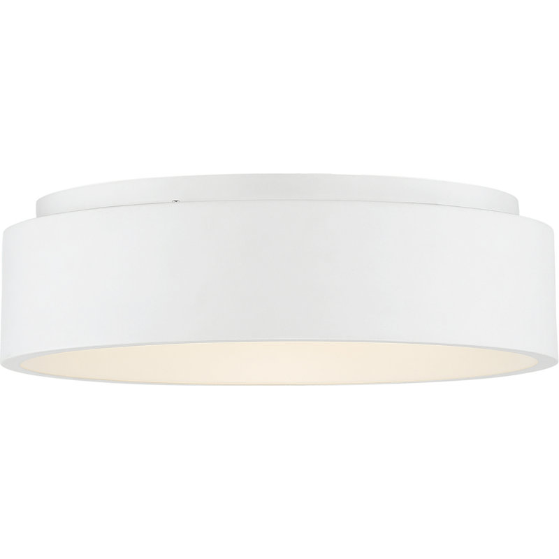 Plafonnier encastré 1 lumière DEL Lucien, Blanc, H 6 po x l 23,5 po x P 23,5 po