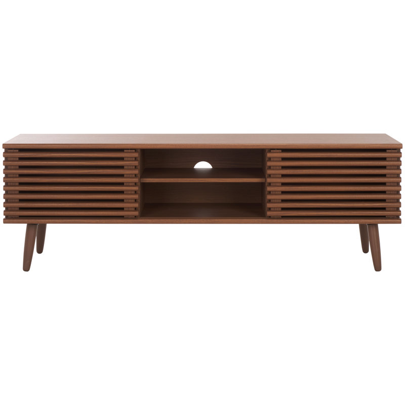 Jaroslaw 59'' W Storage TV Stand, Dark Walnut
