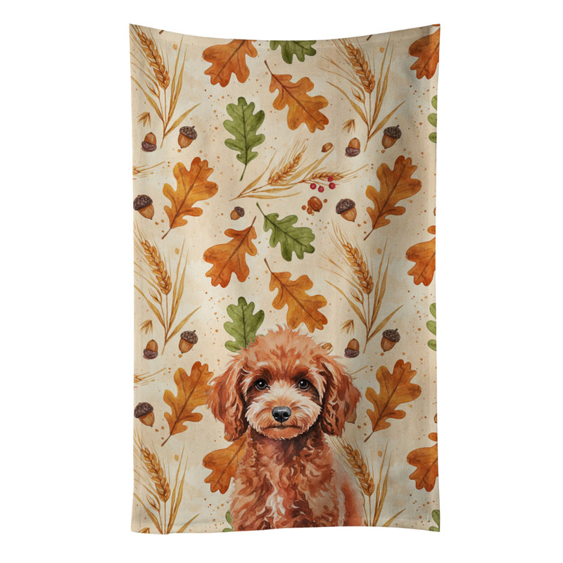 Serviette de cuisine miniature miniature, Miniature Red Poodle