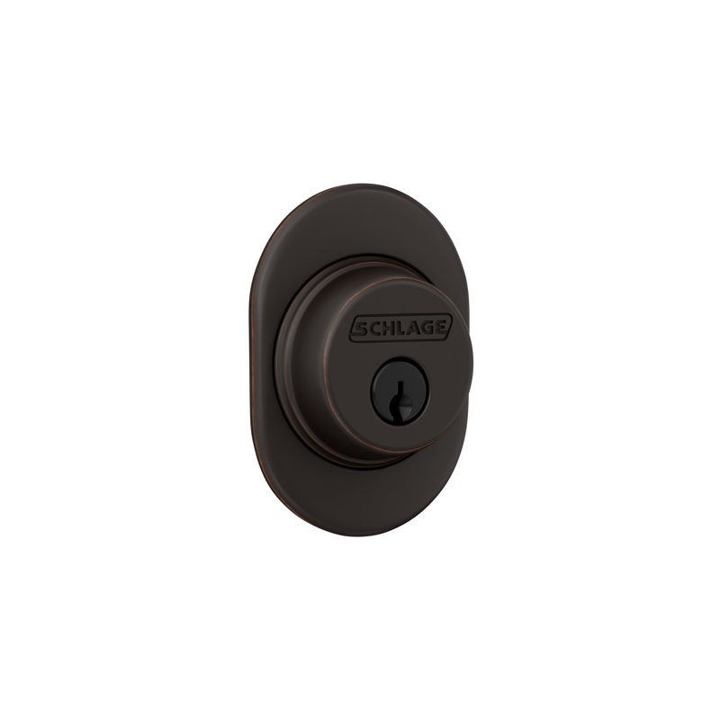 Single Cylinder Deadbolt With Remsen Trim, Bronze