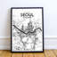 Seoul City Map - No Frame Print-1105440927