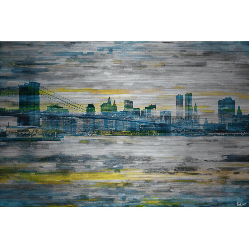 Reproduction d’art sur métal, « bridge span » par parvez taj, H 40 po x l 60 po x P 1,5 po