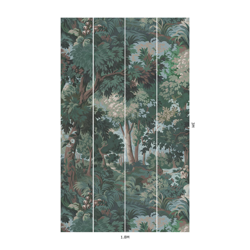 ARBOREA Wallpaper - Euphorbia 9'10" - full height wallpaper