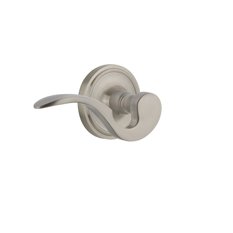 Classic Rosette Single Dummy with Manor Lever, Satin Nickel, Left Handed