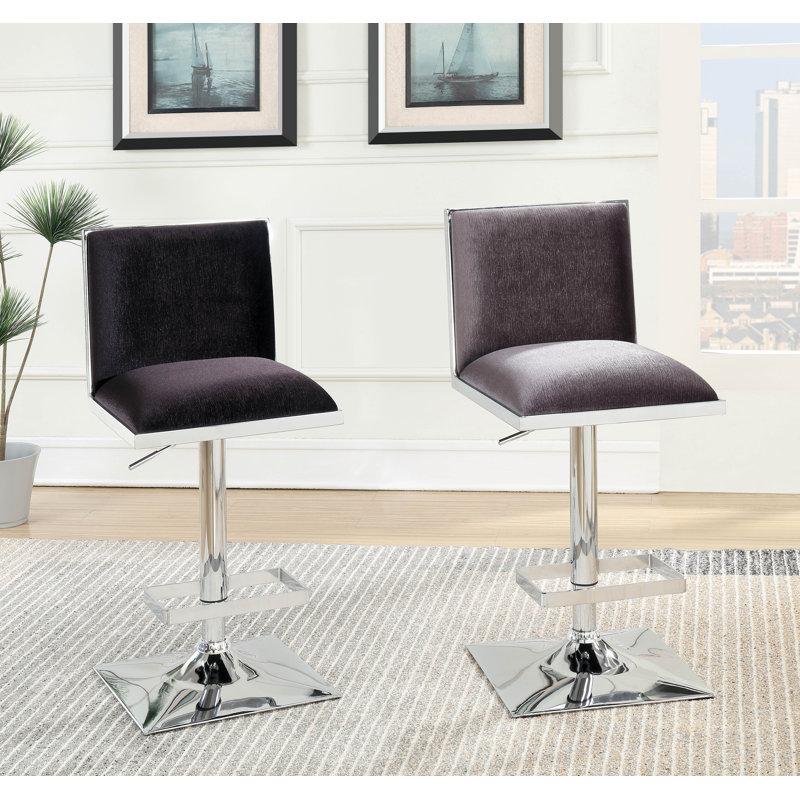 Tabouret de bar pivotant à hauteur réglable Ismed, Gris