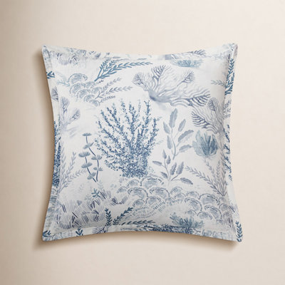 Oceania Blue/White/Red/Green Linen Blend Piece Sham