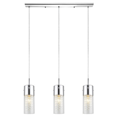 Bratton 3 - Light Chrome Kitchen Island Pendant