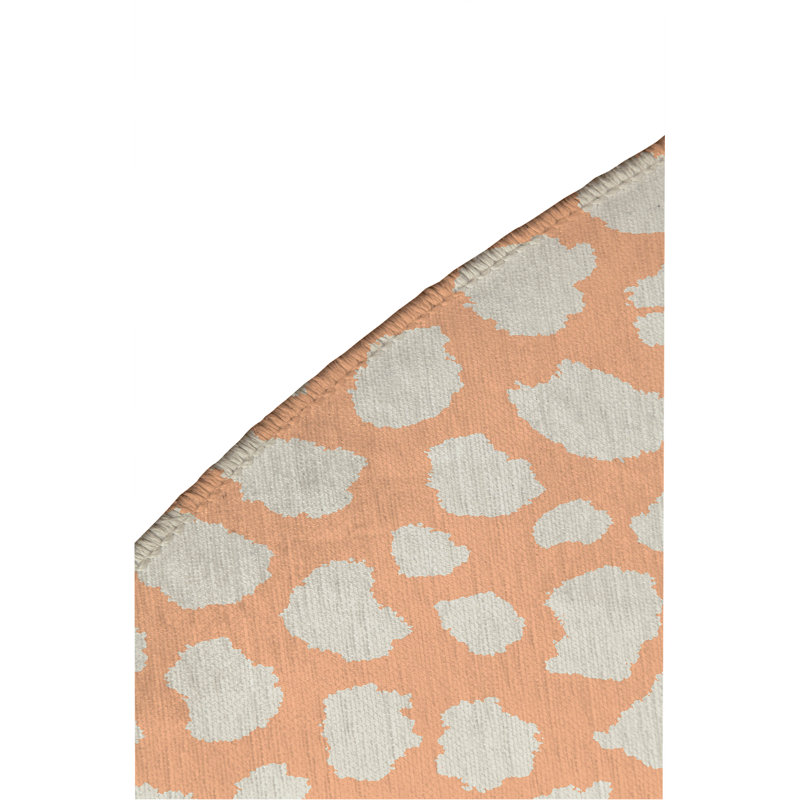 Animal Spot Non-Slip Outdoor Rug, Round 5'