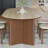 Retro Oval Dining Table with Rock Board-107548687