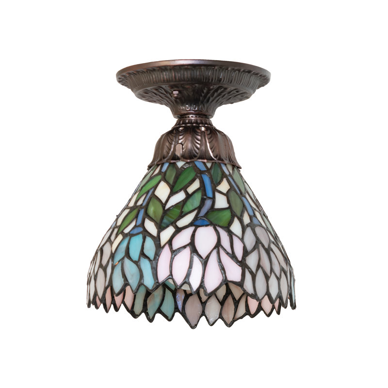 7" Wide Wisteria Flushmount