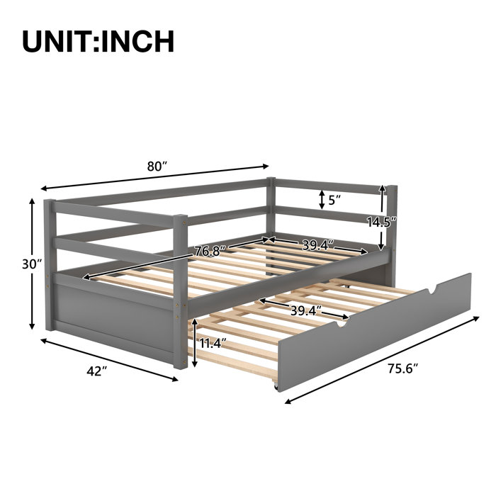 Red Barrel Studio® Theodosius Daybed with Trundle & Reviews | Wayfair