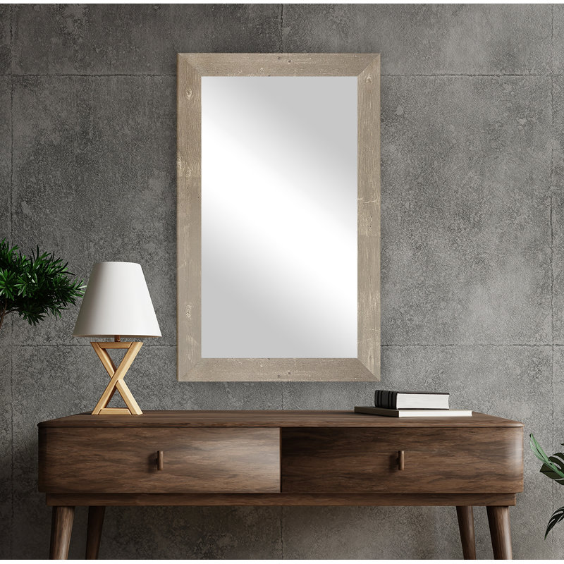 Miroir décoratif, 33 po x 62 po, Brun récolte