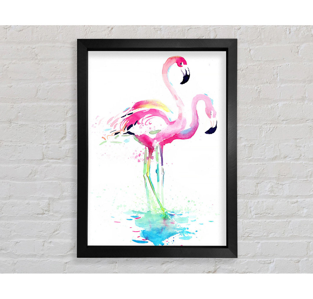 Flamingo Aquarell - Druck