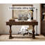Bureau à domicile de 60 pouces de style rétro avec 2 tables d'appoint de style campagnard avec tiroir et porte de grange pour le rangement des documents-41319889