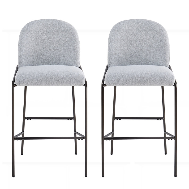 Ensemble de 2 tabourets de bar Galen, Gris