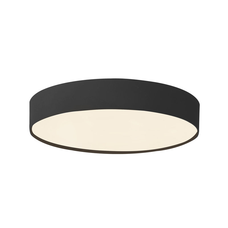 Rynn 5-in Black dimmable LED Flush Mount, Matte Black