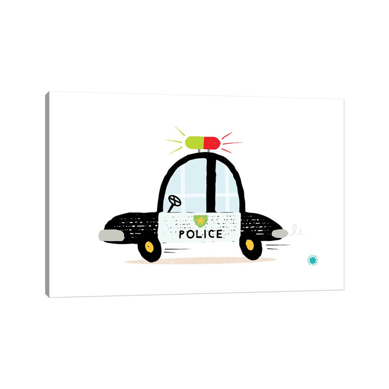 Police Car - Wrapped Canvas Print, 152.5 cm H x 101.5 cm W