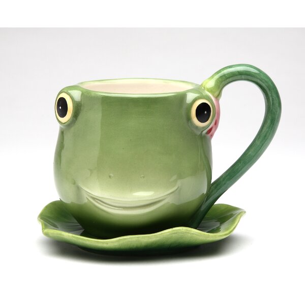 Ceramic Tea Pot and Cups Set Frog Family San Art Tea set Tablewate