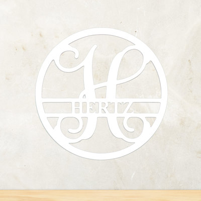 Monogramme, art mural en métal - Art mural initial personnalisé - Sculpture de nom de lettre sur mesure - Tenture murale de style campagne moderne - Art industriel en métal - Décoration d'entrée de salon de chambre à coucher - entrée élégante
