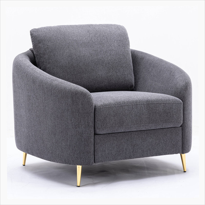 Grey Loose Back Accent Chair