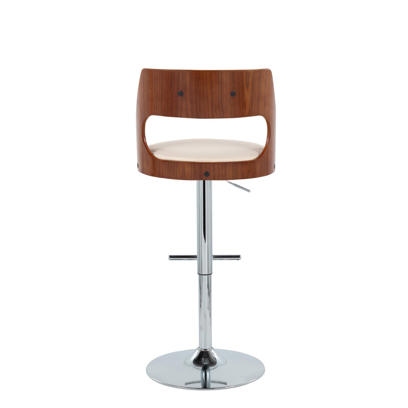 Tabouret de bar Arabelle, Argent/Brun, Blanc