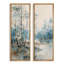 «Blue Birch Trees Lakeside Landscape», ensemble de 2 reproductions d'art encadrées sur toile 60 po x 20 po x 2 po, 60 po x 30 po x 2 po-129582620