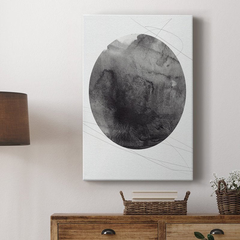 Graphite Moon I - galerie sur mesure, H 18 po x l 12 po