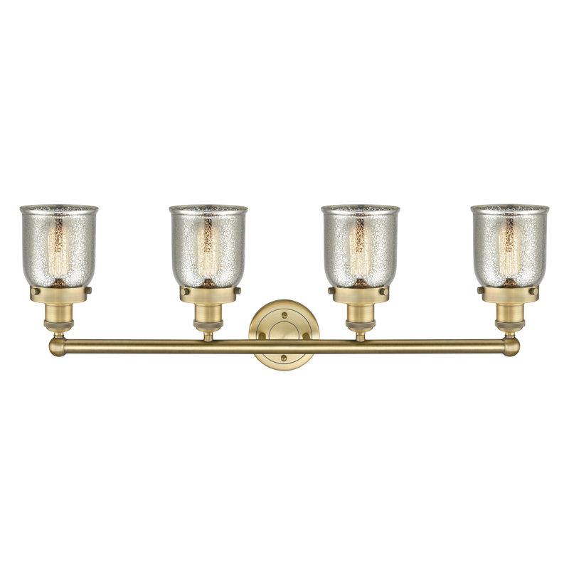Asheton 4 - Light Dimmable Vanity Light, Silver Plated Mercury, Brushed Brass